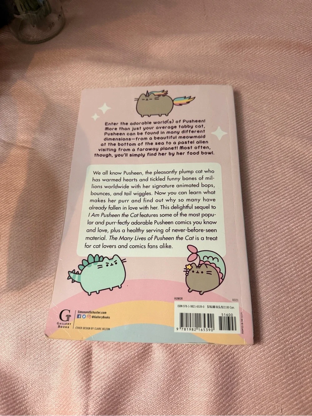 Pusheen the Cat Green Unicorn Cover Notebook by